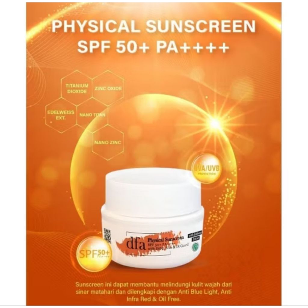 [100%ORI] DFA Physical Sunscreen SPF 50+, PA++++ with DHC