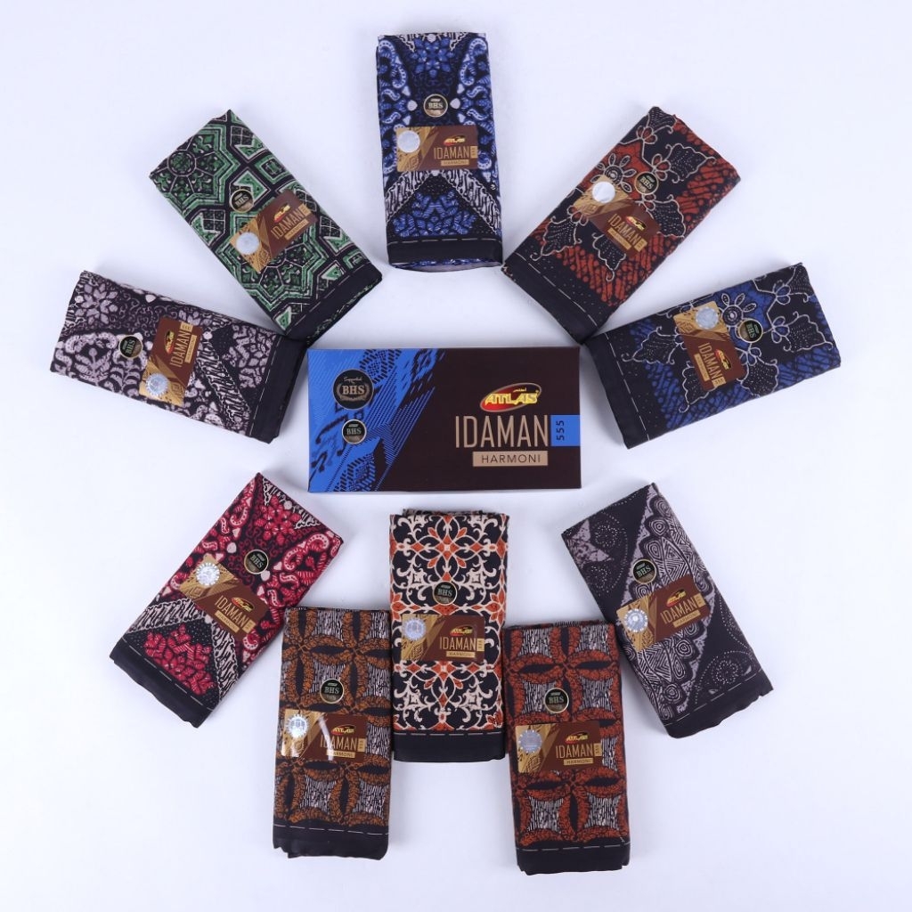 Grosir 10 Pcs Sarung ATLAS Idaman 555 Harmoni Motif BHS Batik