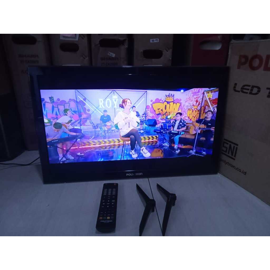 TV LED POLYTRON 24IN MURAH BARANG BEKAS PEMAKAIAN NORMAL ANALOG TV