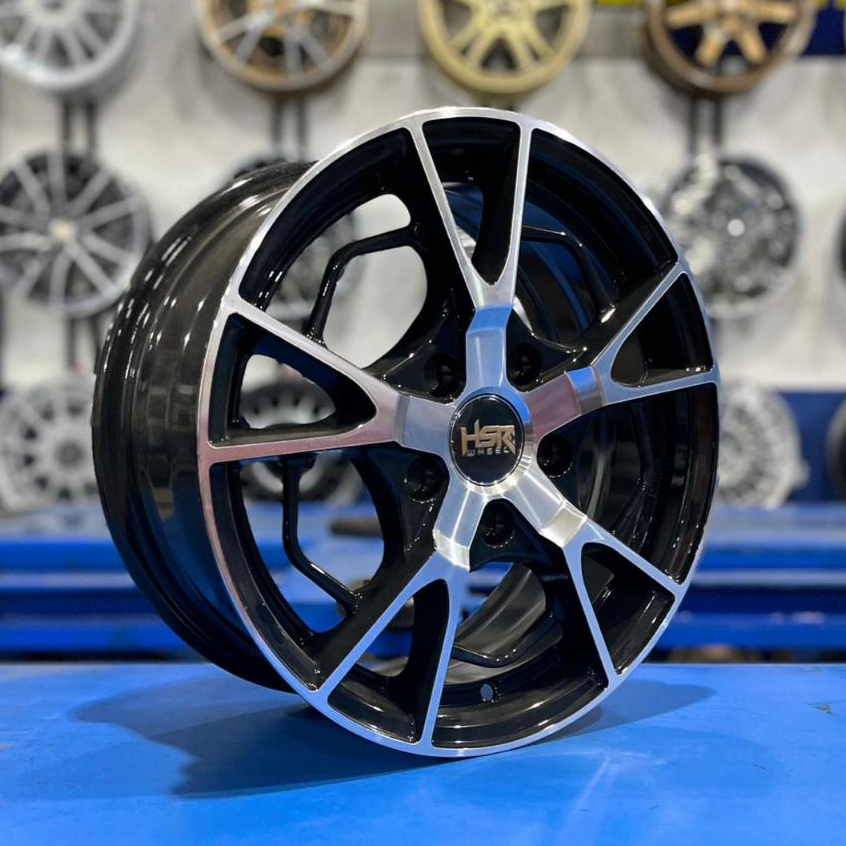 VELG MOBIL ERTIGA, LUXIO, APV, STREAM, RING 15 VELG HSR EXIMIUS R15 BLACK POLISH