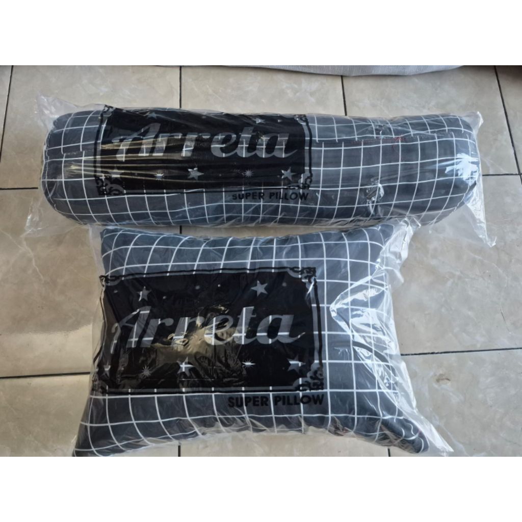 paket bantal dan guling motif/bantal tidur dakron/bantal guling dakron