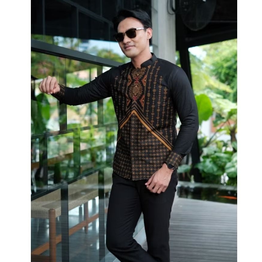 BAJU KOKO MODERN MOTIF RAMA LAPIS FURING KEKINIAN BAJU MUSLIM ELEGAN