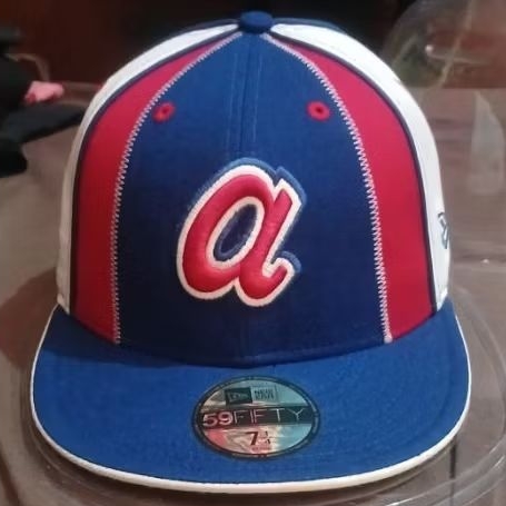 topi new era Atlanta Braves MLB Retro, Snapfitted 714.rare.
