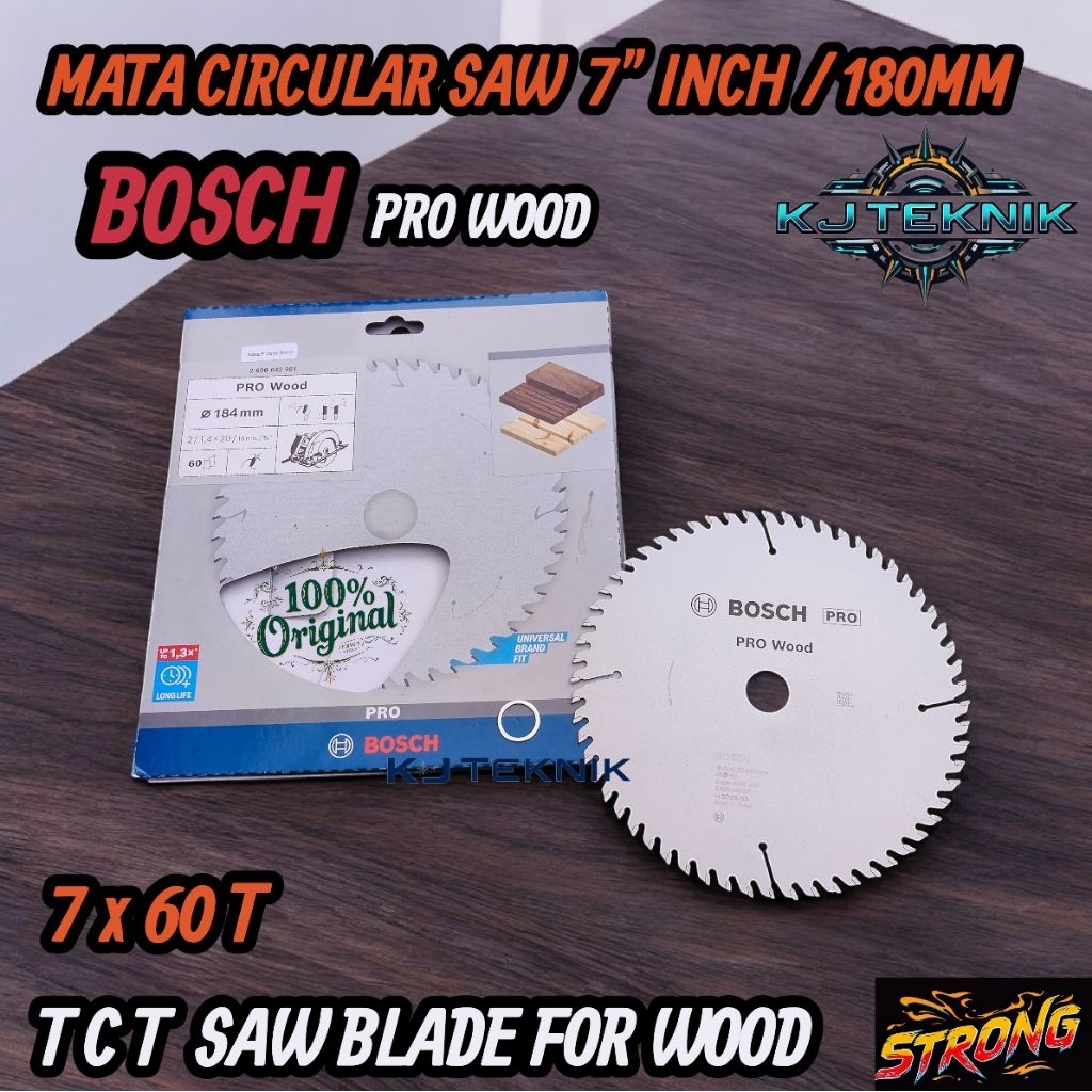 BOSCH PRO 184mm 7 inch x 60T CIRCULAR BLADE  Pisau Circular saw expert for wood  Mata Circular Saw/S