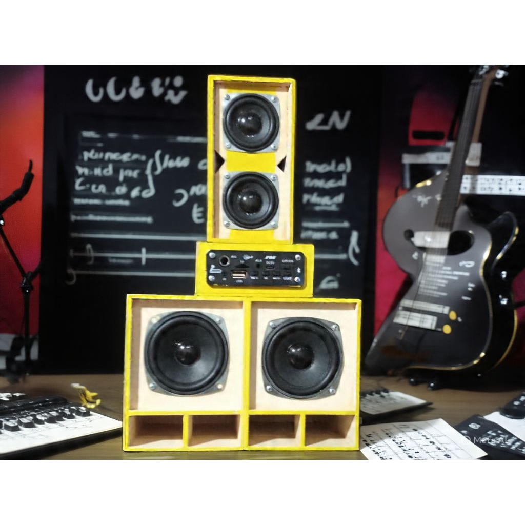 MINIATUR SOUND SYSTEM BLUETOOTH KAROKE SOUND SYSTEM FULSET