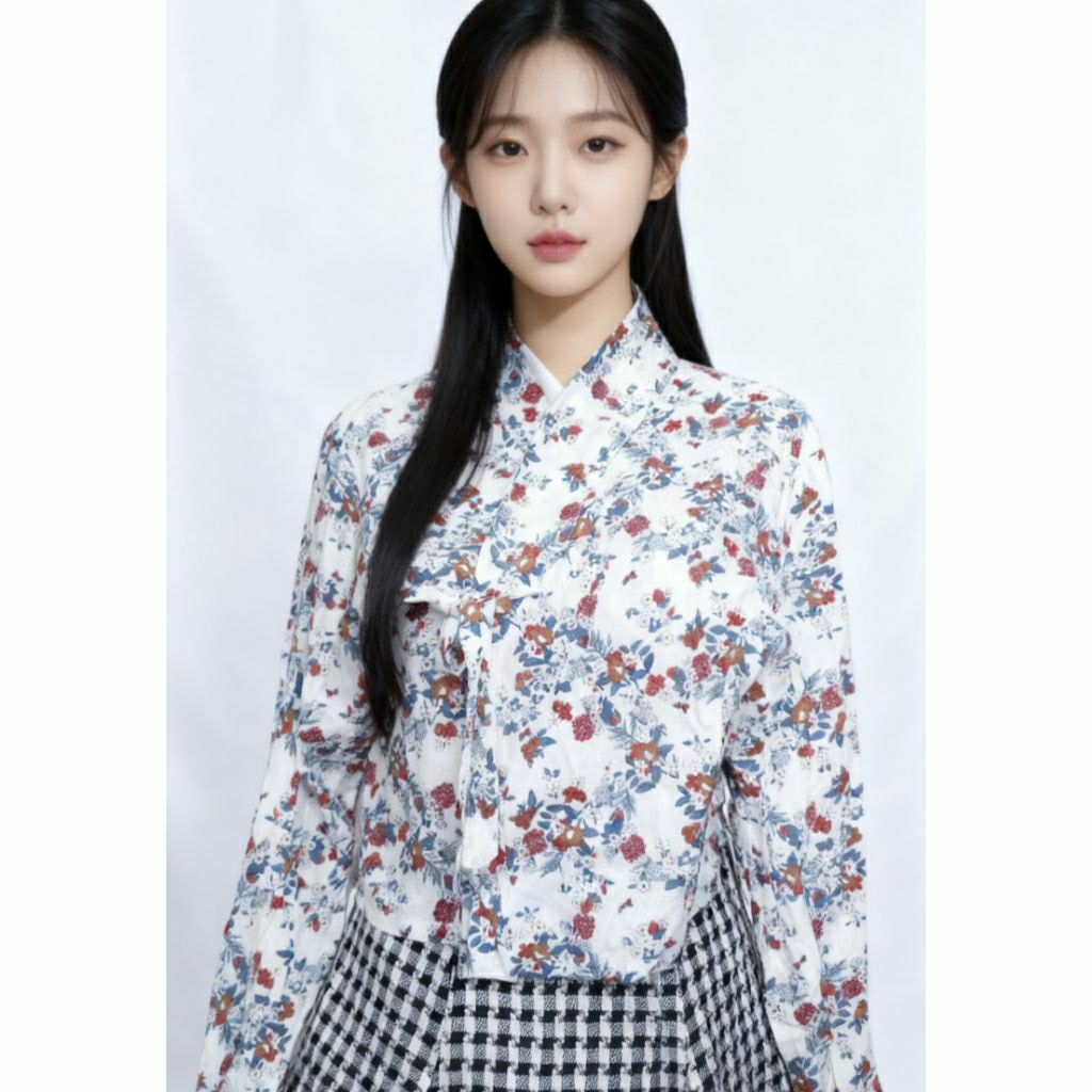 JEOGORI ATASAN HANBOK MODERN BUNGA KOREA NEW