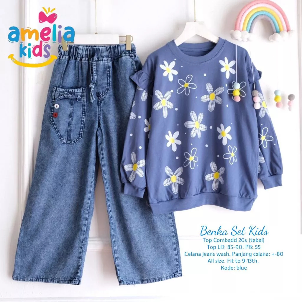 [ORI 100% AMELIA KIDS / VANILLA] LOVAYA SET/BENKA KIDS PAKAIAN ANAK PEREMPUAN GAMIS SYARI ANAK SET J