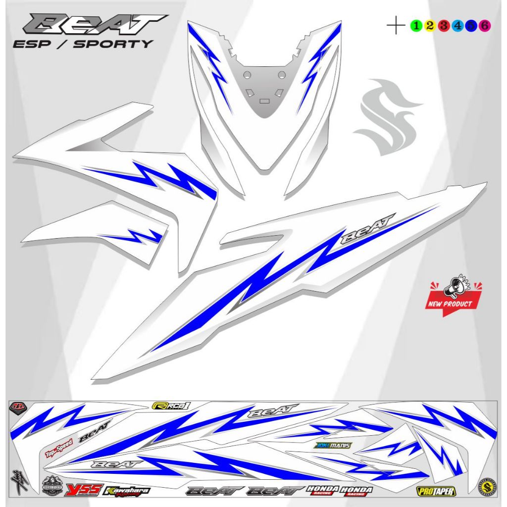 VARIASI LIS STICKER MOTOR BEAT ESP STREET