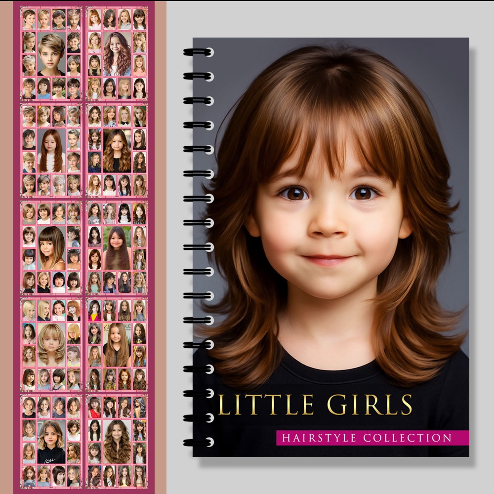 Buku Majalah Contoh Potongan Rambut Anak Perempuan - Buku Wajib Salon - Little Girls Hairstyle - LGH