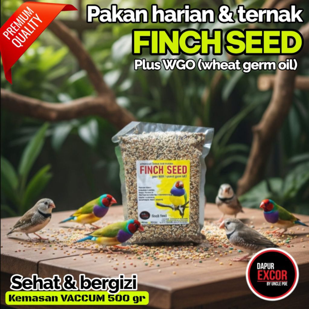 pakan finch gold amadine zebra finch pistat owl dll FINCH SEED excor 500 gr