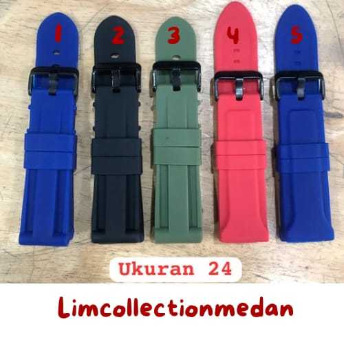 Tali Karet Jam Tangan UNIVERSAL / Strap Rubber Jam Tangan Ukuran 24