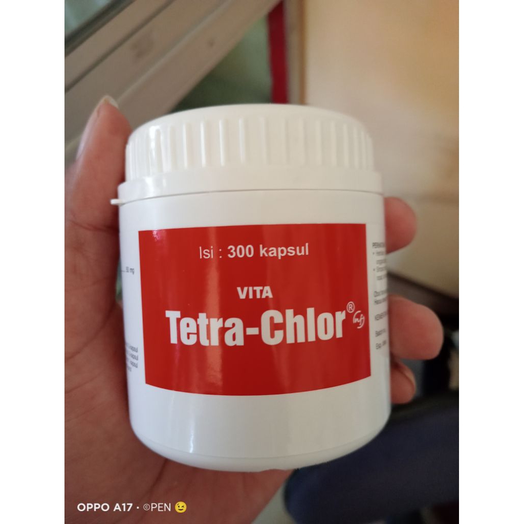Vita Tetra Chlor isi 300 kapsul antibiotik untuk ayam bebek dan unggas lainnya