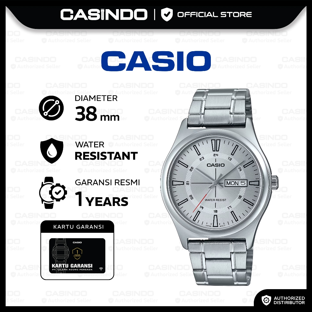 CASIO Jam Tangan Pria Analog MTP-V006D-7CUDF