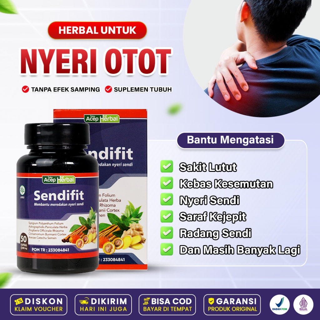 Obat Nyeri Otot Kekuaatan Otot Melemah Otot Kaku Cedera Otot Kram Keram Otot Sendifit Original BPOM