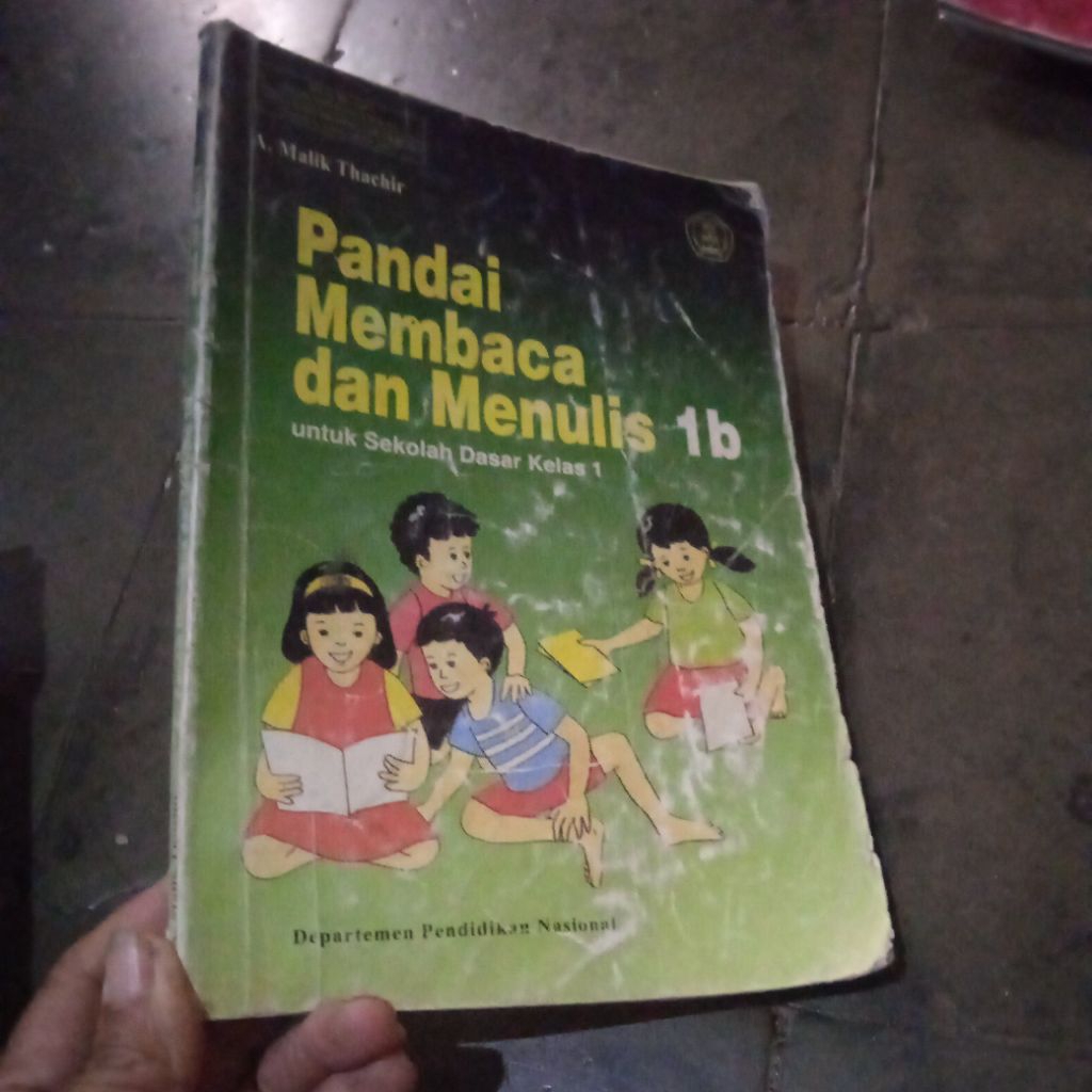 buku Pandai Membaca dan Menulis 1b untuk SD kelas 1, buku original jadul