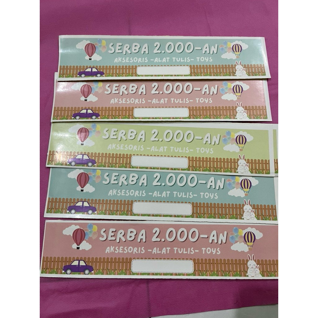 Sticker Serba 2000an /Sticker 3pcs Papan Alas Serba 2000an,3000an,5000an,