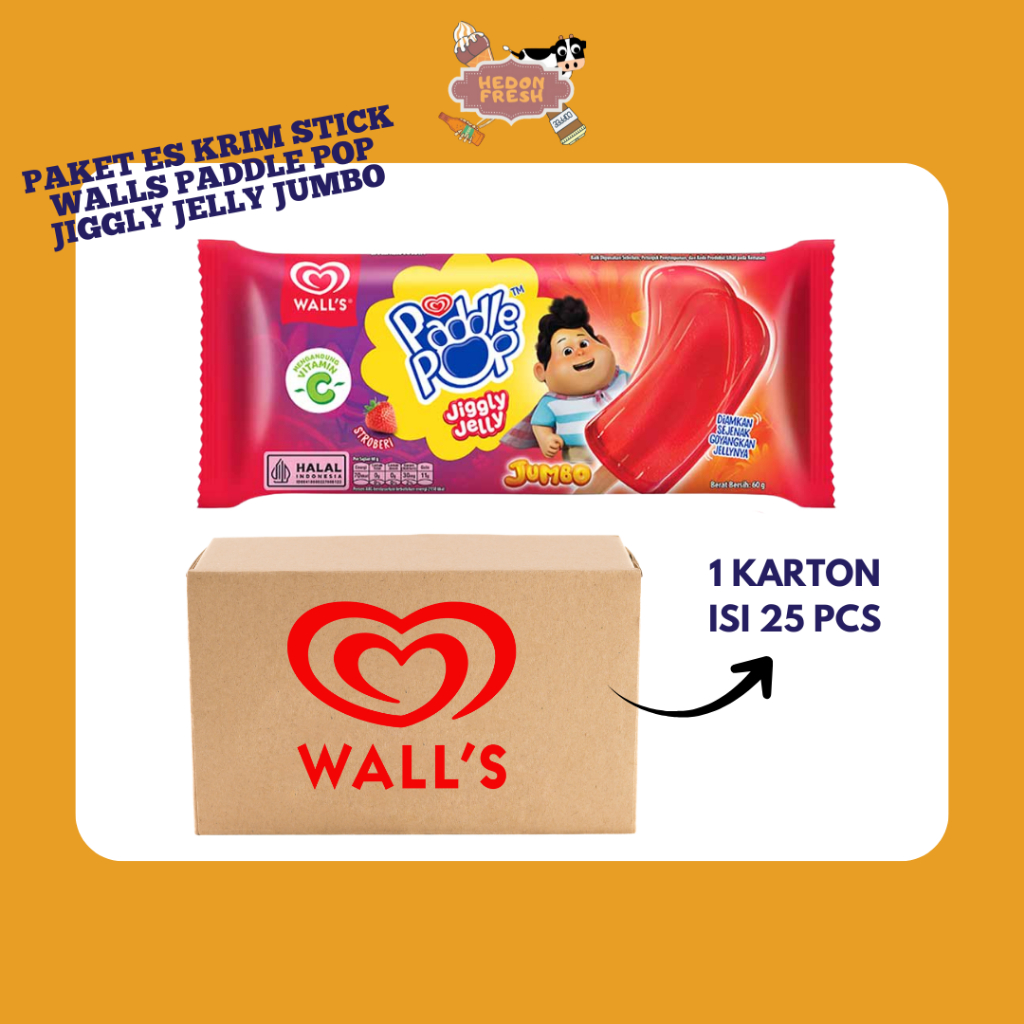 Paket Es Krim Stick Walls Paddle Pop Jiggly Jelly Jumbo