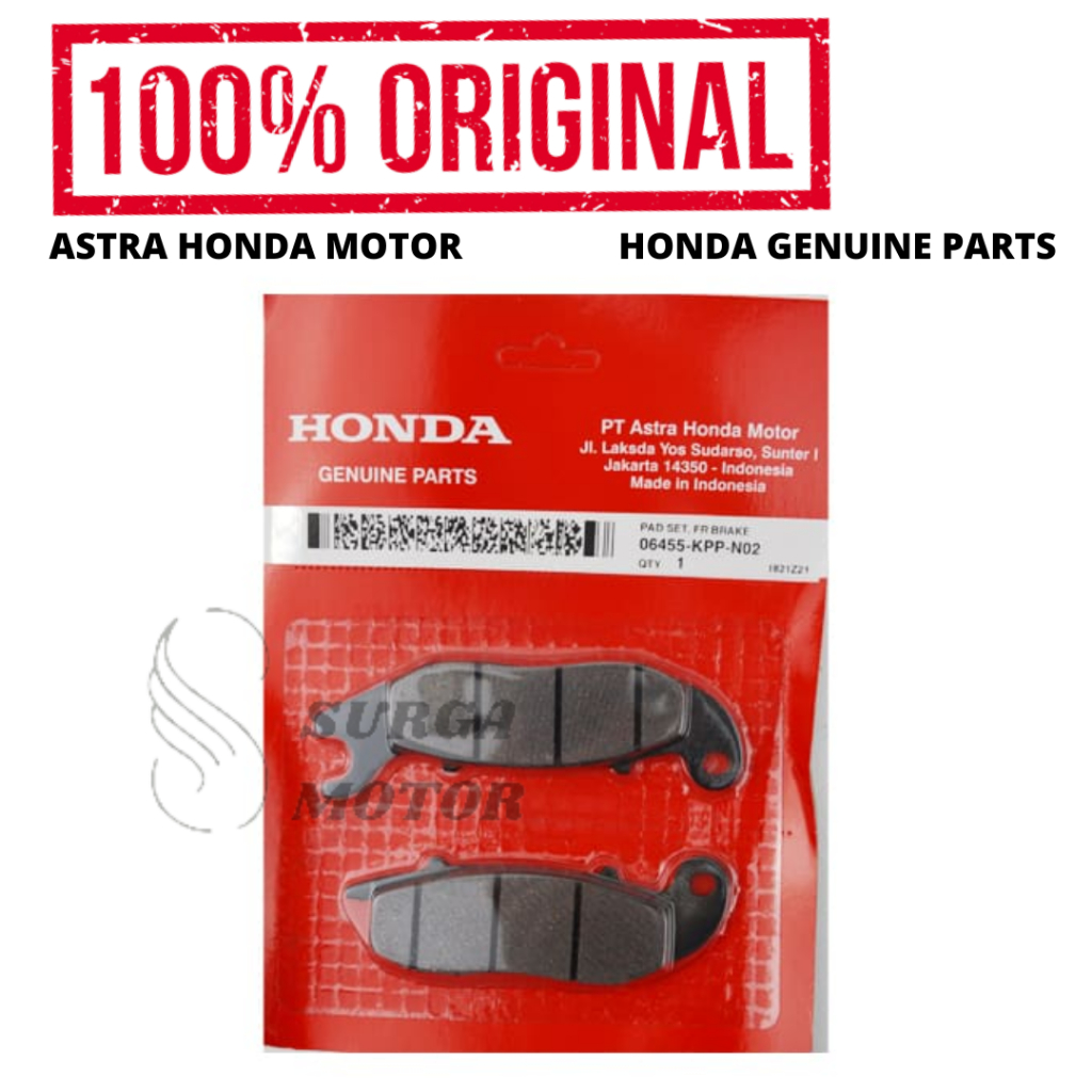 Kampas rem cakram depan CB150R  New CB 150R CB 150 R Original Honda AHM 06455-KPP-N01 06455-KPP-N02 
