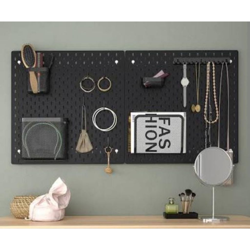 PegBoard Hitam Serbaguna 56 x 36 Tebal