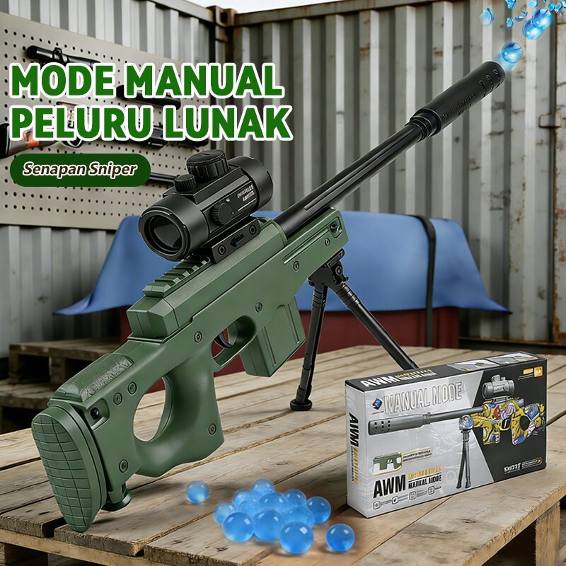 Mainan Pistol M416 Water Gel Elektrik 50Cm Mainan Tembak Tembakan Air Anak Elektrik
