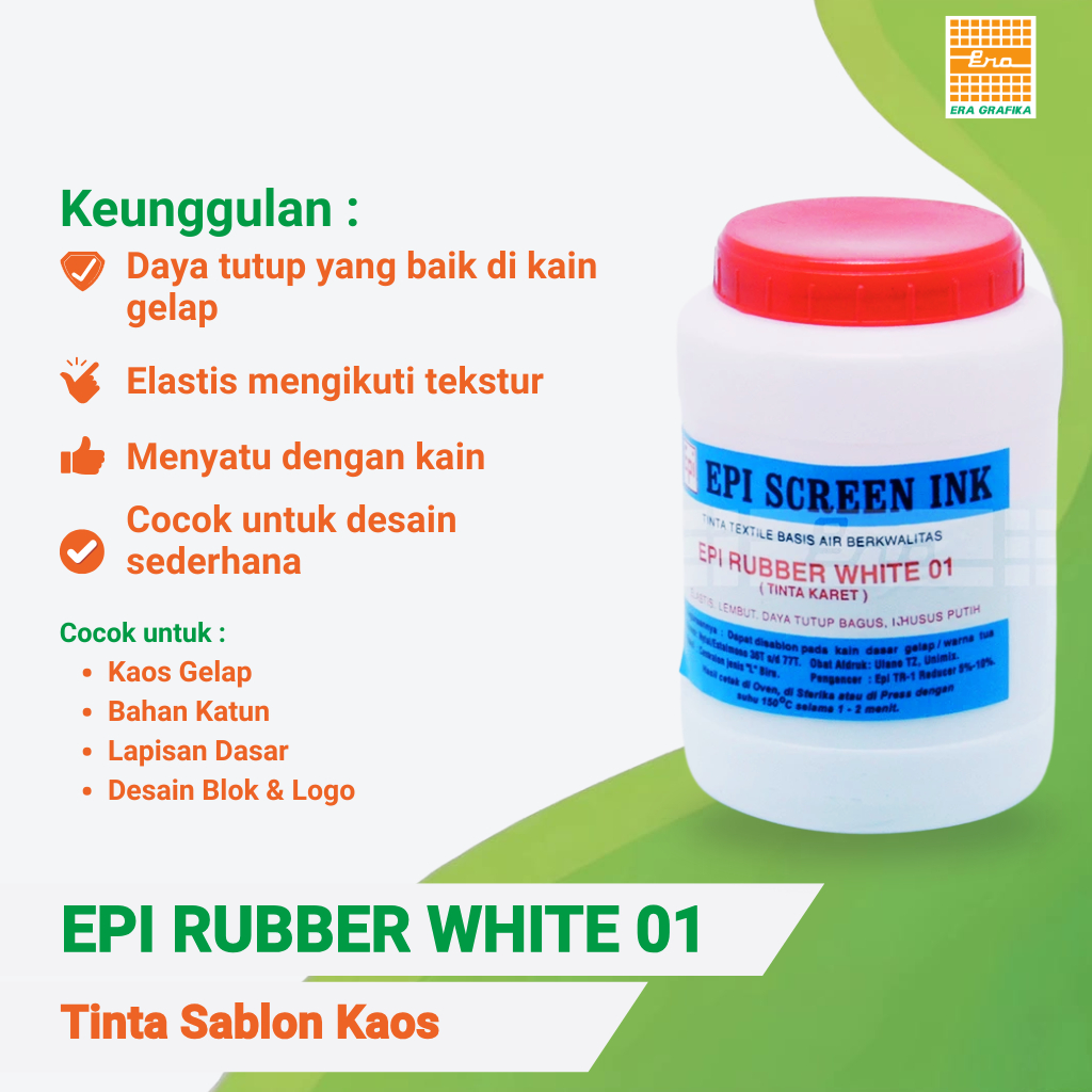 TINTA SABLON RUBBER WHITE | TINTA SABLON KAOS | EPI RUBBER WHITE 01