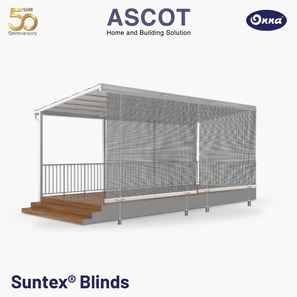 ONNA Suntex Blind Tirai Outdoor Penahan Angin Minimalis Modern (Ukuran Custom)