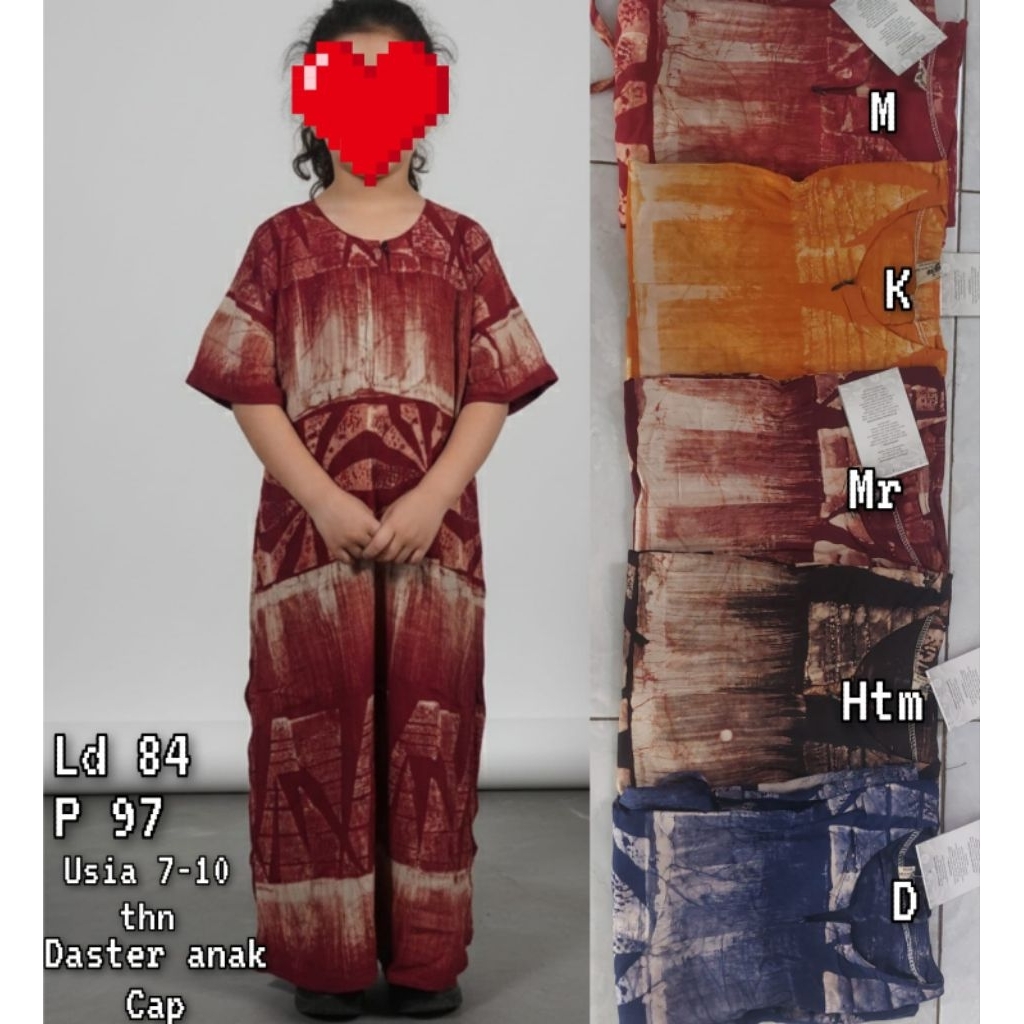 Batik Laju<Daster Anak Kekinian, Resleting Bahan Rayon Premium Super Nyaman Dipakai, Batik Cap Pekal