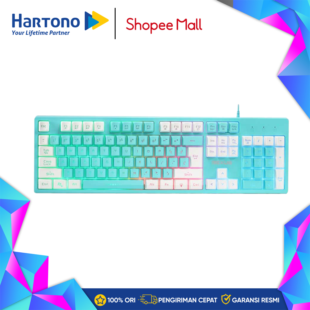 Rexus Keyboard Gaming K9E Mint White RX-K9E-MW