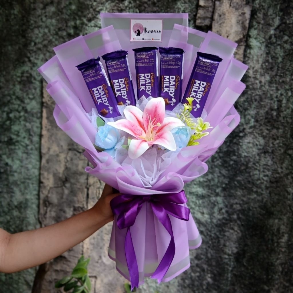 BOUQUET COKLAT DAIRY MILK BUNGA | BUKET COKLAT DAIRY MILK BUNGA [FREE PACKAGING]
