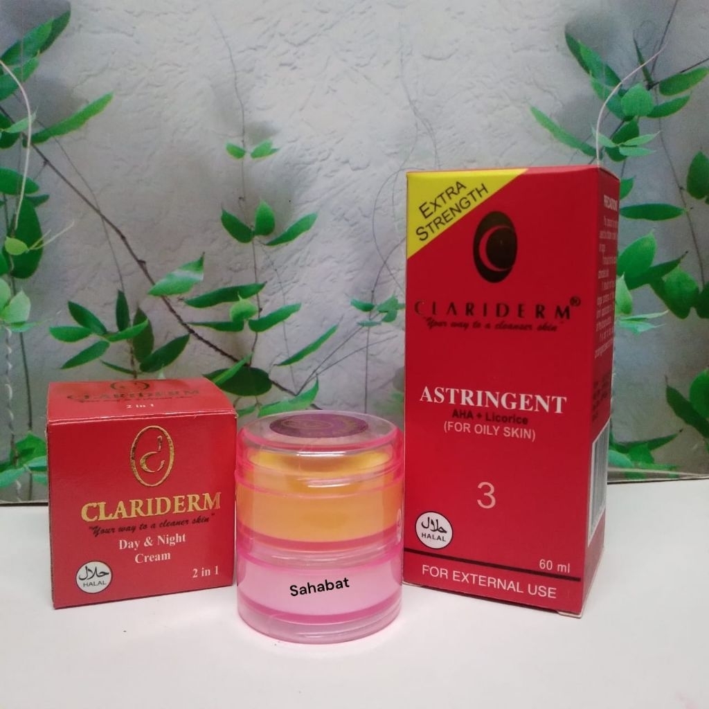 Paket Clariderm Toner Original Dan Krim