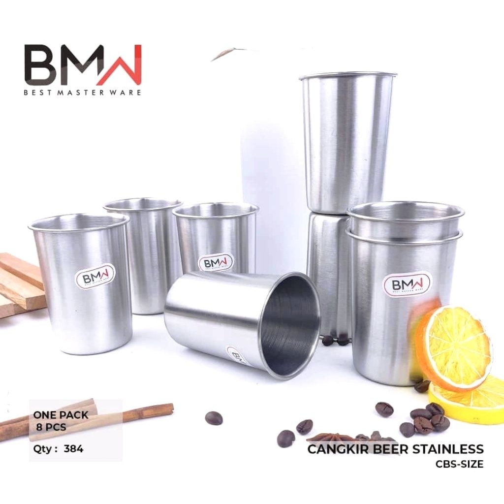 GELAS STAINLESS STEEL 7CM KUALITAS TEBAL/ GELAS MINUM / GELAS KOPI STAINLESS ANTI KARAT