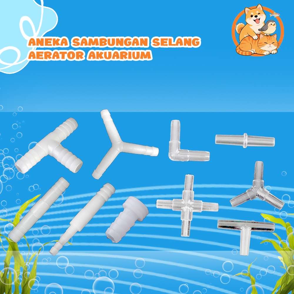 Sambungan Selang Aerator Akuarium Bercabang Konektor Pembagi Udara T L Y