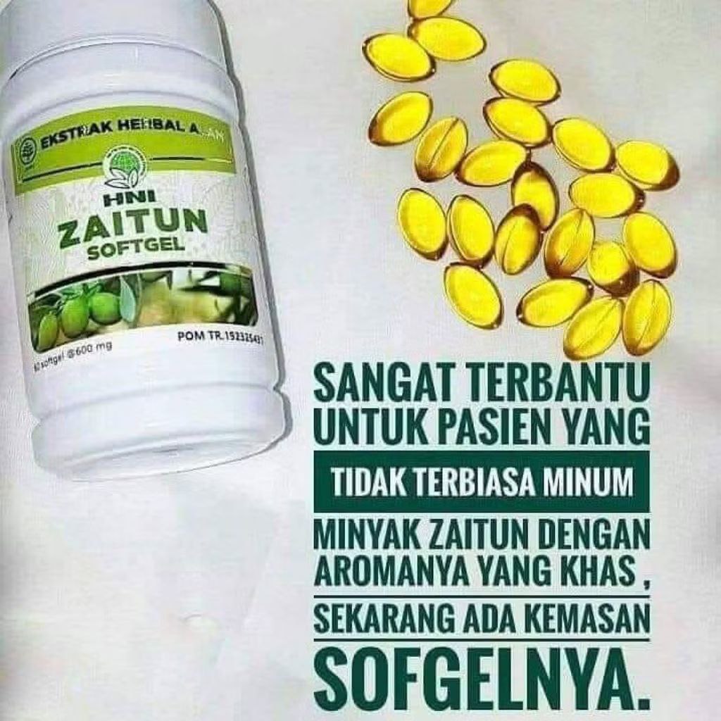 Minyak Zaitun Softgel HNI HPAI 60 Kapsul - Membantu Daya Tahan Tubuh | Zaitun Softgel Olive Oil HNI 