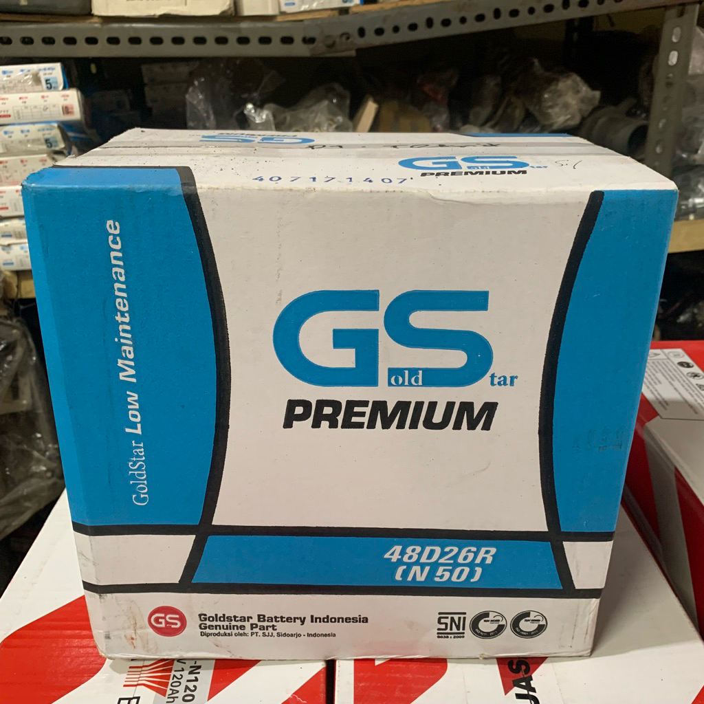 Aki Accu GS Premium Basah 12V N50 / 50Ah Ampere