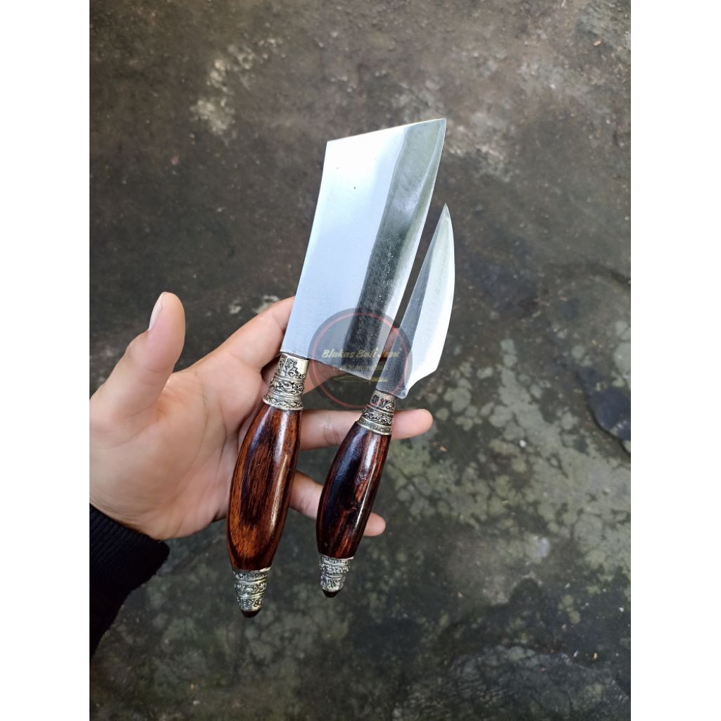 blakas mini 13cm set mutik | blakas asli bali | pisau dapur | alat potong daging