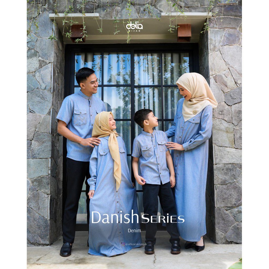 Delia Hijab - Sarimbit Keluarga Danish Series || Baju Raya Keluarga Lebaran Dress Koko