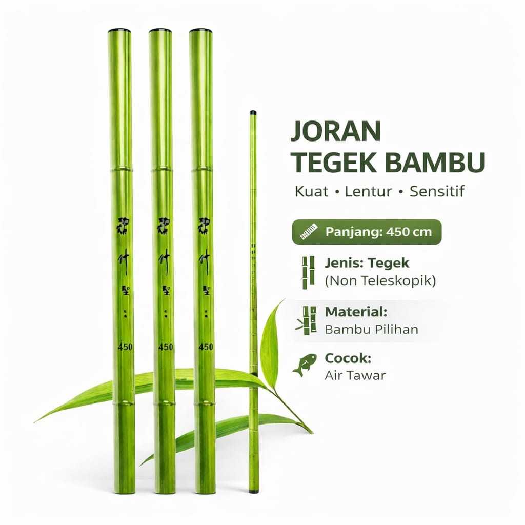 "Ultra ringan serat kaca bambu tulang tambahan" 2,7 m / 3,6 m / 4,5 m / 5,4 m professional memancing