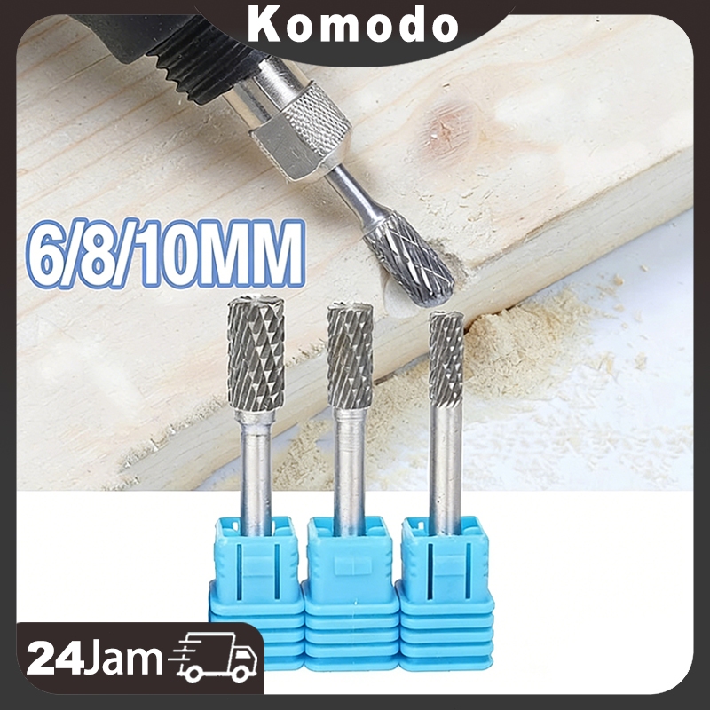 6/8/10mm Grinder Carbide Rotary File Besar Mata Tuner Porting Ukir Baja Bor