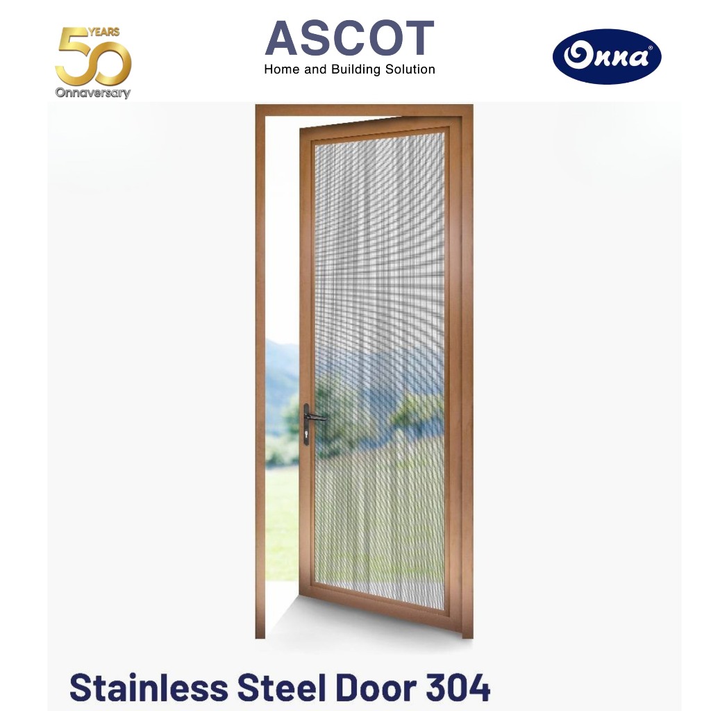 ONNA Stainless Steel Door (304) Pintu Kasa Baja / Kawat Anti Nyamuk (Ukuran Custom)