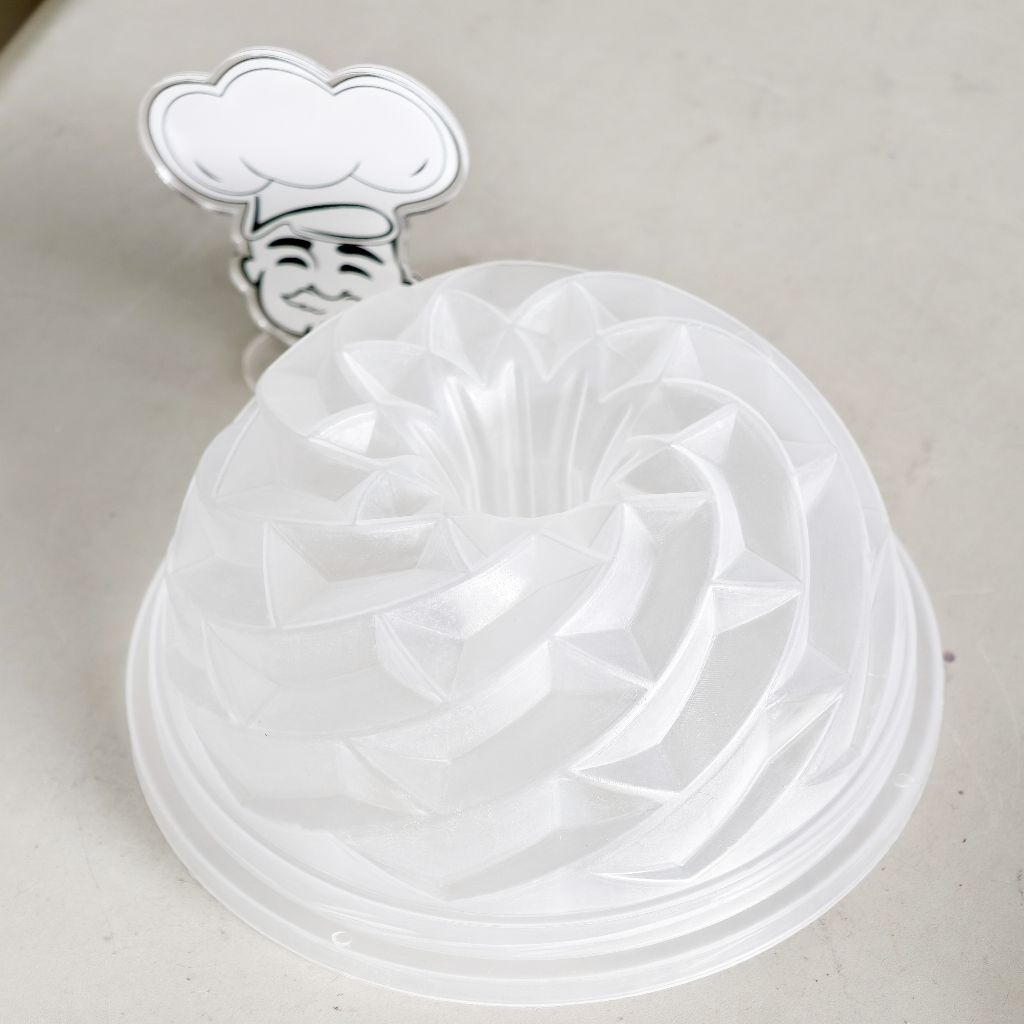 Cetakan Puding Sapphire 15Cm Plastik / Cetakan Agar Agar Saphire 15Cm (Diameter 15Cm, Tinggi 7Cm)
