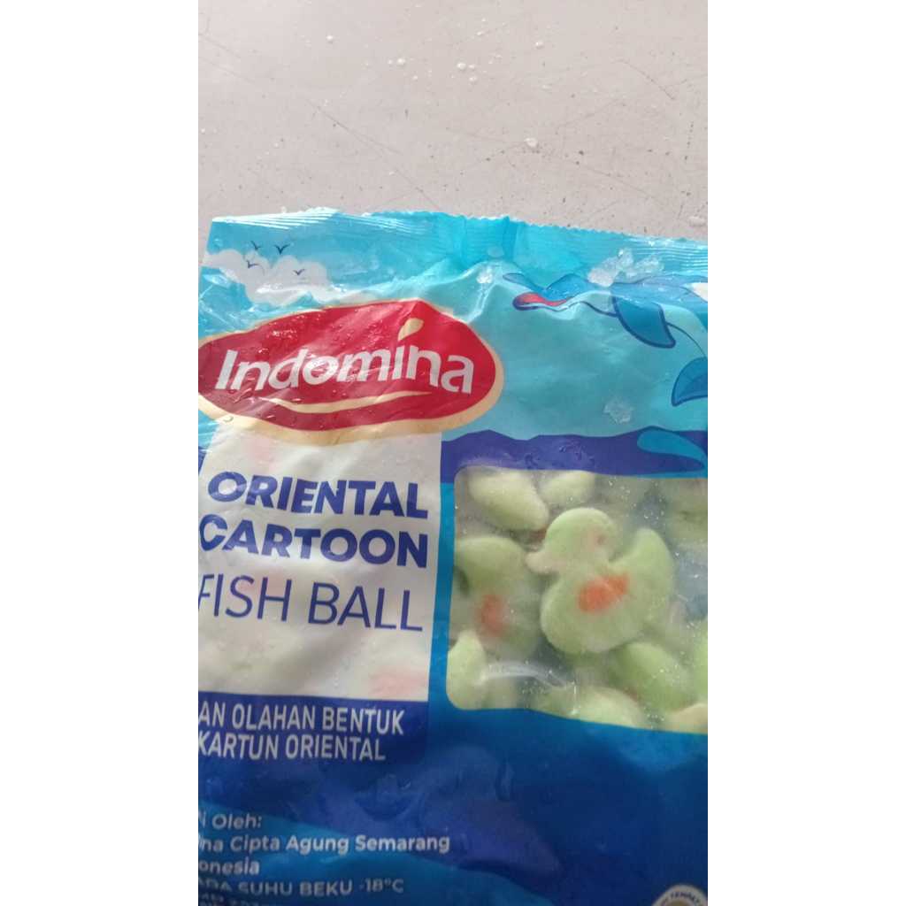 Indomina oriental carroon fishball ,bentuk bebek 500gr,pt Indomina cipta Agung Semarang