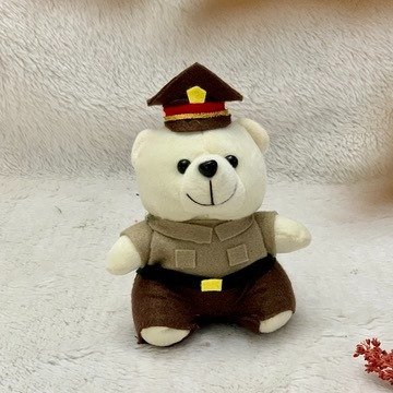 Boneka Mini Teddy Bear Profesi Polisi 15cm