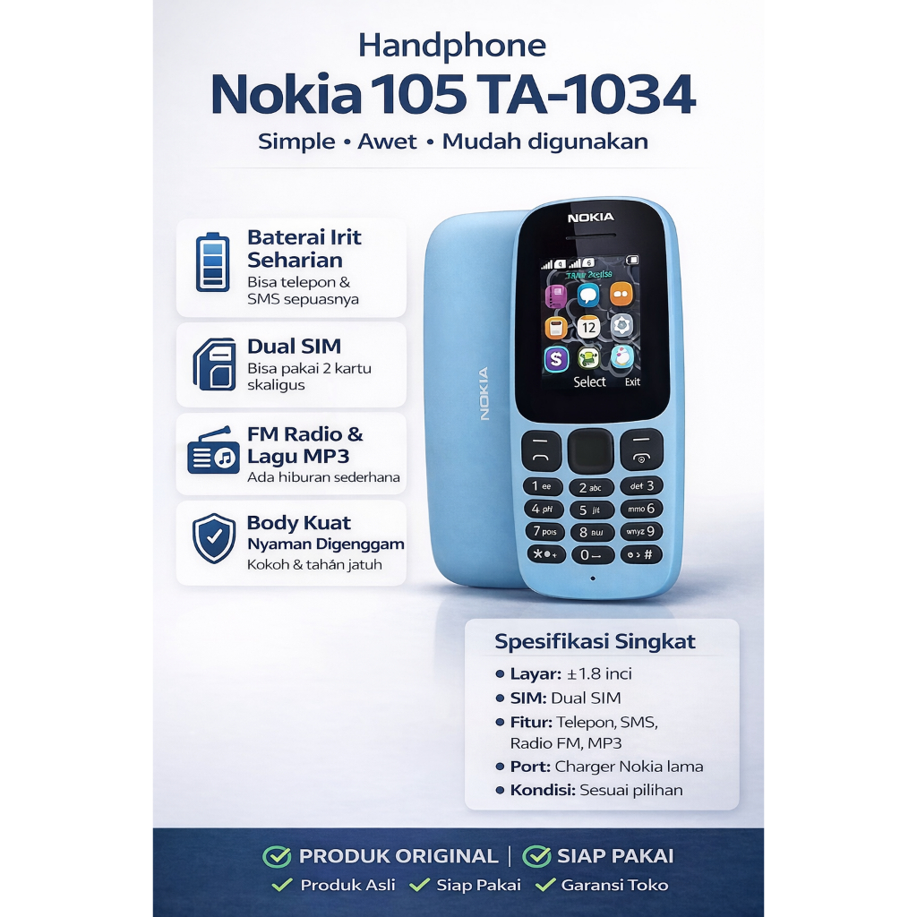 (PROMO)Nokia 105 TA-1034 Normal Second