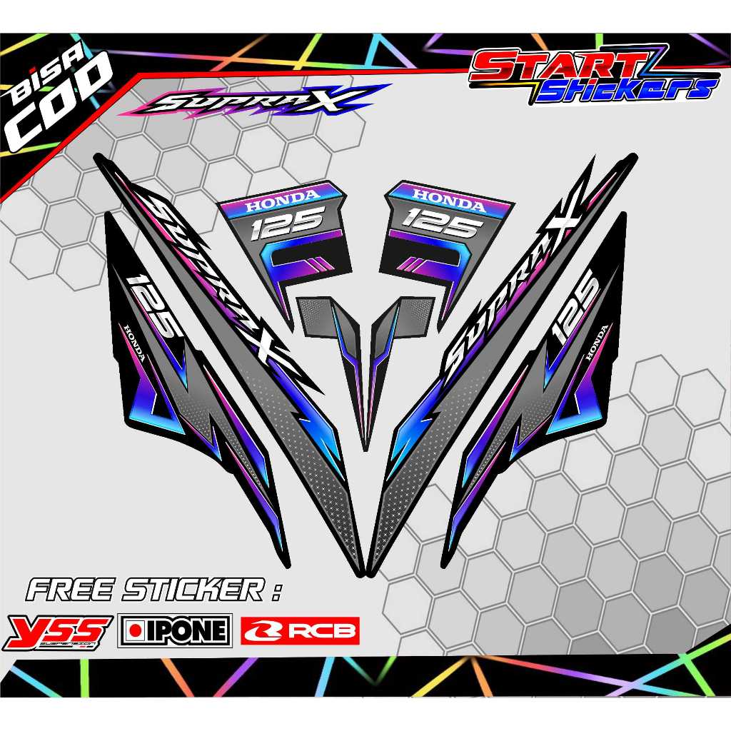 STRIPING VARIASI HONDA SUPRA X 125 / STICKER LIST VARIASI MOTOR SUPRA X 125