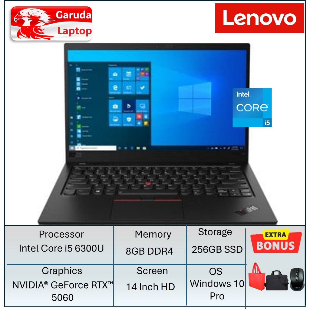 LAPTOP LENOVO THINKPAD X1 CARBON INTEL I5 7300U 8GB 256GB 14.0 FHD WIN10PRO ORIGINAL