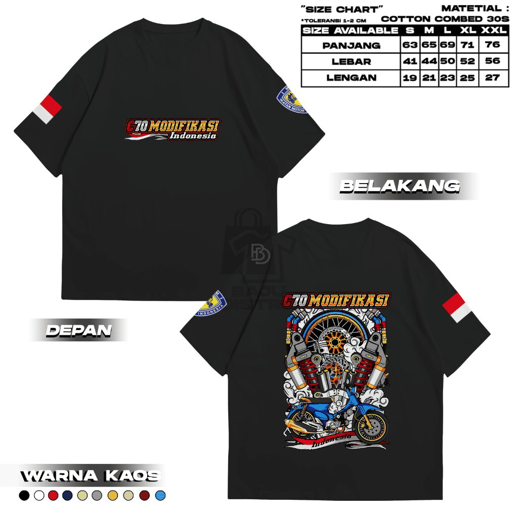 KAOS C70 MODIFIKASI - Kaos distro c70 modifikasi keren - Baju Kaos Pria - Kaos Kece - Kaos Distro Pr