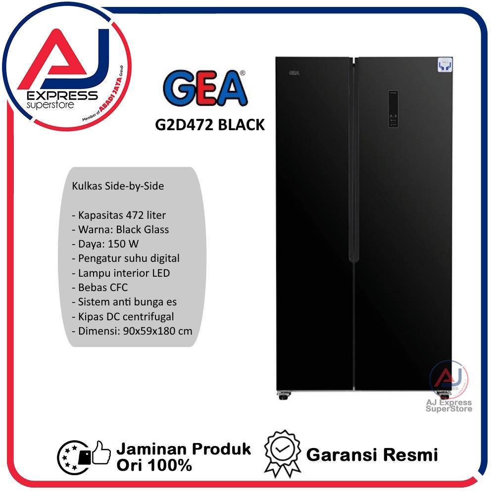 Kulkas Side by side G2D-472 / G2D 472 / G2D472 BLACK 472L