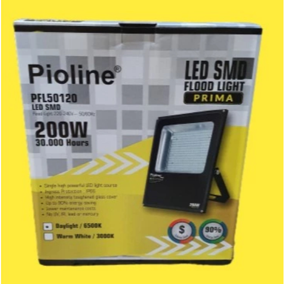 Pioline Lampu Sorot 200w / LED Flood light Prima Pioline 200 Watt