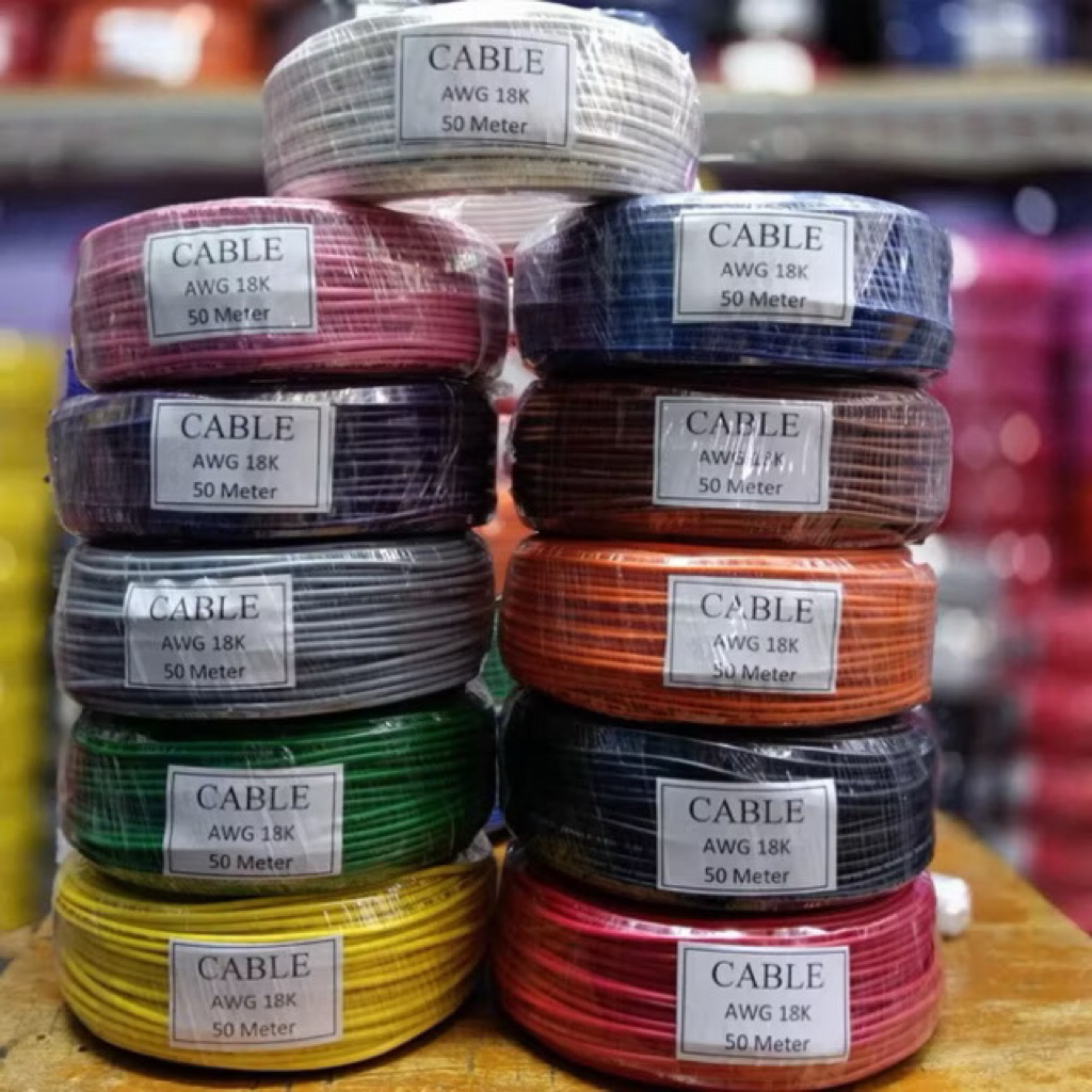 kabel awg 18k 300v 50mtr cableton awg 18 k cable awg 18k 50mtr/roll