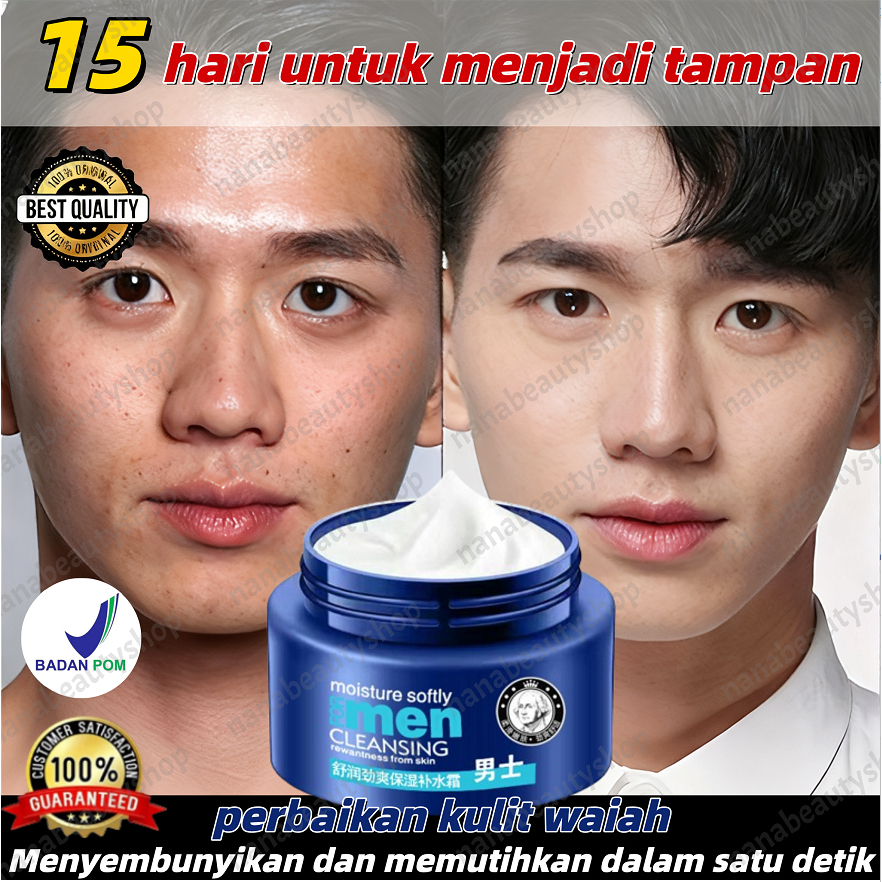 120g Cream Pemutih Wajah Pria Krim Pelembab Pemutih Wajah Pria Cream Anti penuaan Wajah Pria Serum W